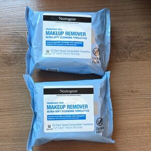 NWT Neutrogena Bundle fragrance free makeup remover ultra-soft cleansing